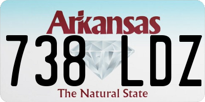 AR license plate 738LDZ