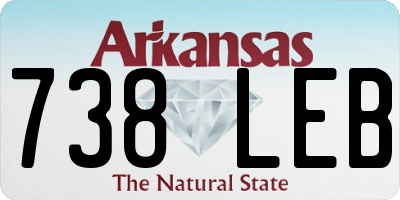 AR license plate 738LEB