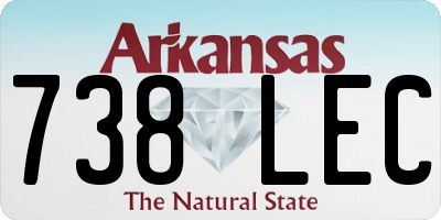 AR license plate 738LEC