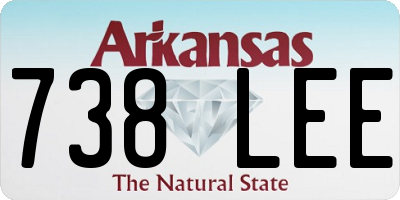 AR license plate 738LEE