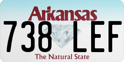 AR license plate 738LEF