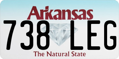 AR license plate 738LEG