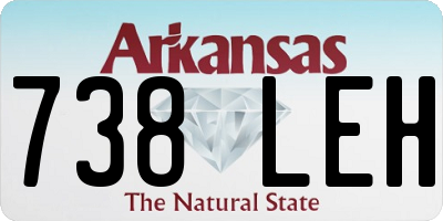 AR license plate 738LEH
