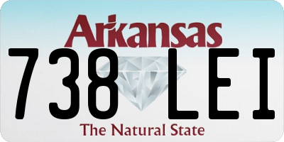 AR license plate 738LEI