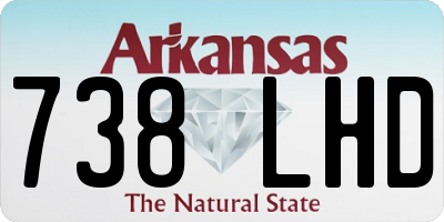 AR license plate 738LHD