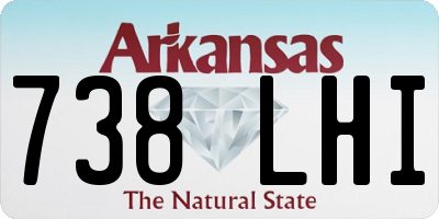 AR license plate 738LHI