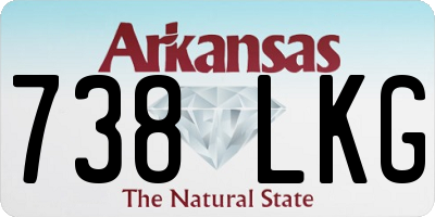 AR license plate 738LKG
