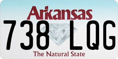 AR license plate 738LQG