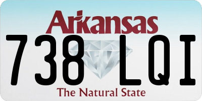 AR license plate 738LQI