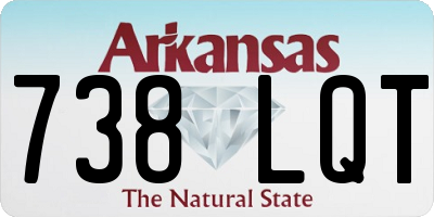 AR license plate 738LQT