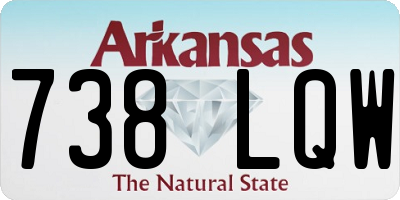AR license plate 738LQW