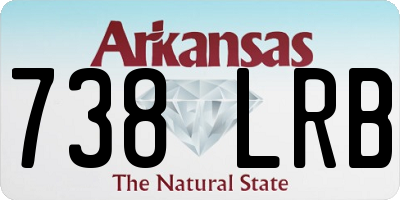 AR license plate 738LRB