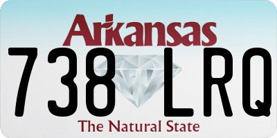 AR license plate 738LRQ