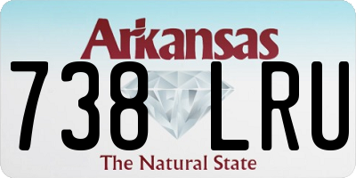 AR license plate 738LRU