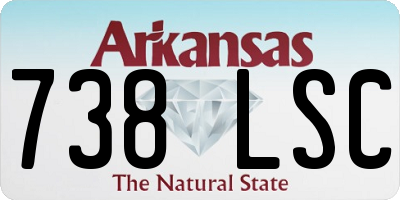 AR license plate 738LSC