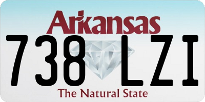 AR license plate 738LZI