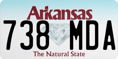AR license plate 738MDA
