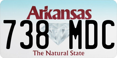 AR license plate 738MDC