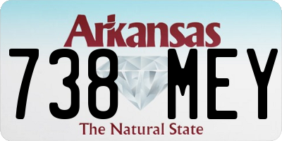 AR license plate 738MEY