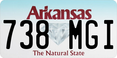 AR license plate 738MGI