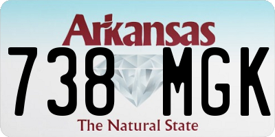 AR license plate 738MGK