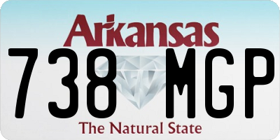 AR license plate 738MGP