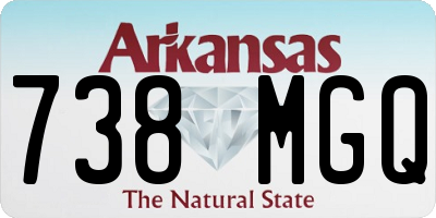 AR license plate 738MGQ