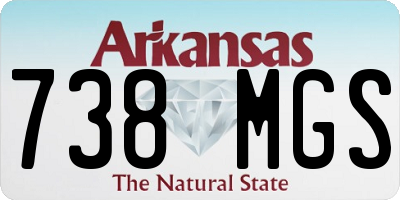 AR license plate 738MGS