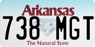 AR license plate 738MGT