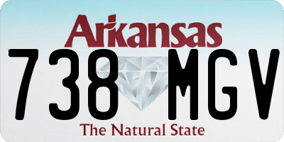 AR license plate 738MGV