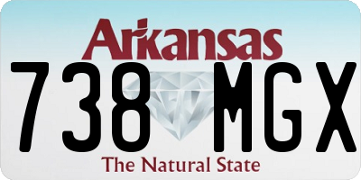 AR license plate 738MGX