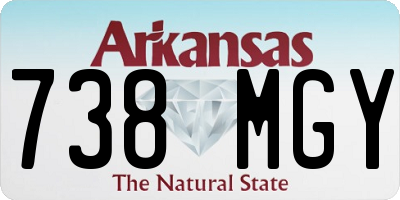 AR license plate 738MGY