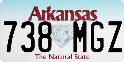 AR license plate 738MGZ