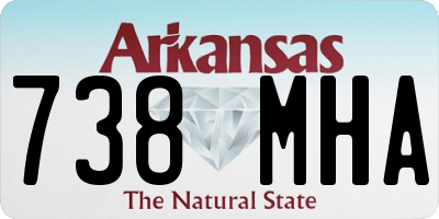 AR license plate 738MHA