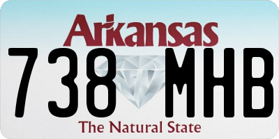 AR license plate 738MHB