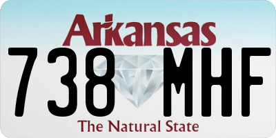 AR license plate 738MHF