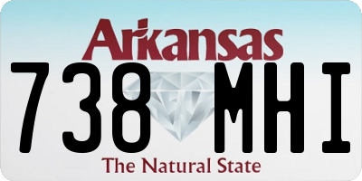 AR license plate 738MHI