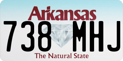 AR license plate 738MHJ