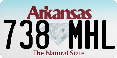 AR license plate 738MHL
