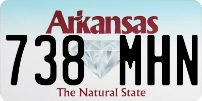 AR license plate 738MHN