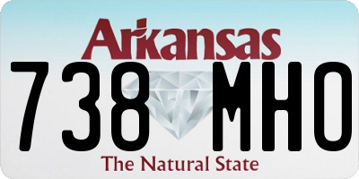 AR license plate 738MHO