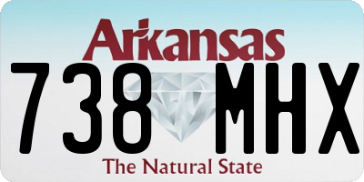 AR license plate 738MHX