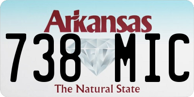 AR license plate 738MIC