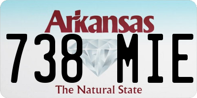 AR license plate 738MIE