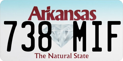 AR license plate 738MIF