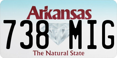AR license plate 738MIG