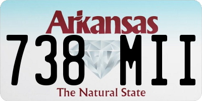 AR license plate 738MII