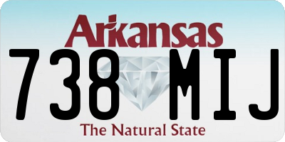 AR license plate 738MIJ