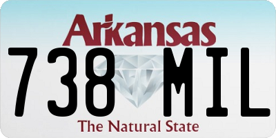 AR license plate 738MIL