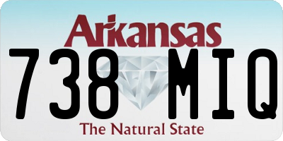 AR license plate 738MIQ